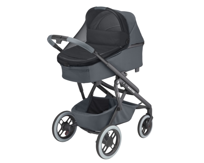 Oria XXL 0 - 9 M   0 - 9 kg    Relaxfunktion in Liegeposition |    Mit Regenschutz und Sonnenverdeck |    Nap-Keeper für ungestörten Schlaf |    Riesige Babywanne |