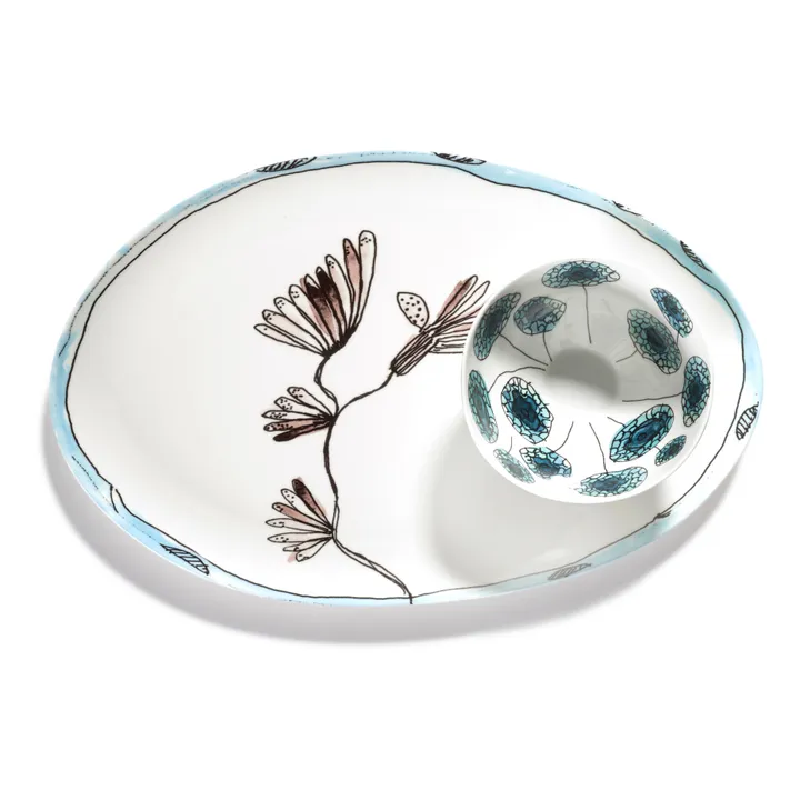 Serax Plat oval Camelia, Serax for Marni | Aubergine
