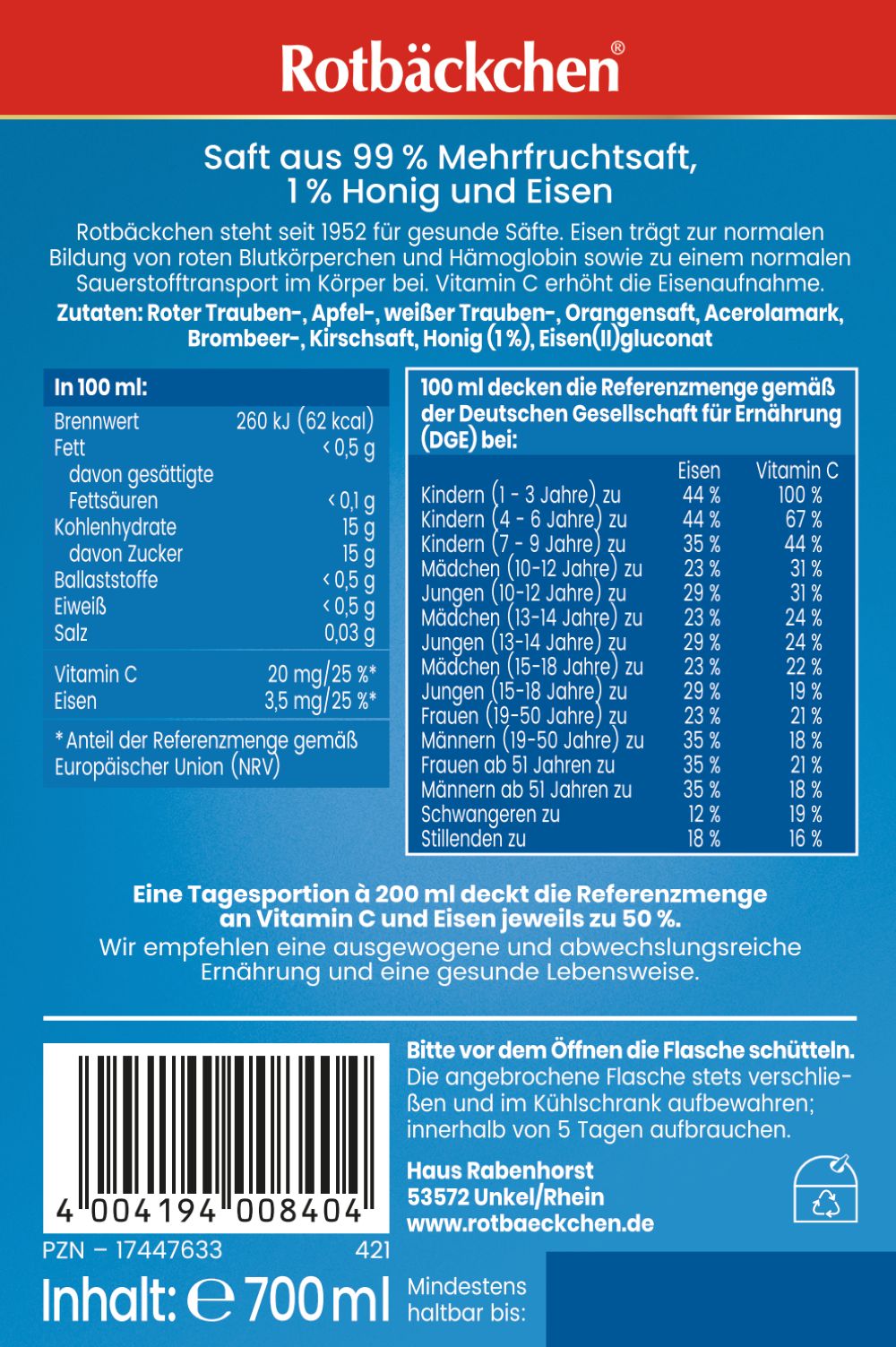 Rotbäckchen Das Original