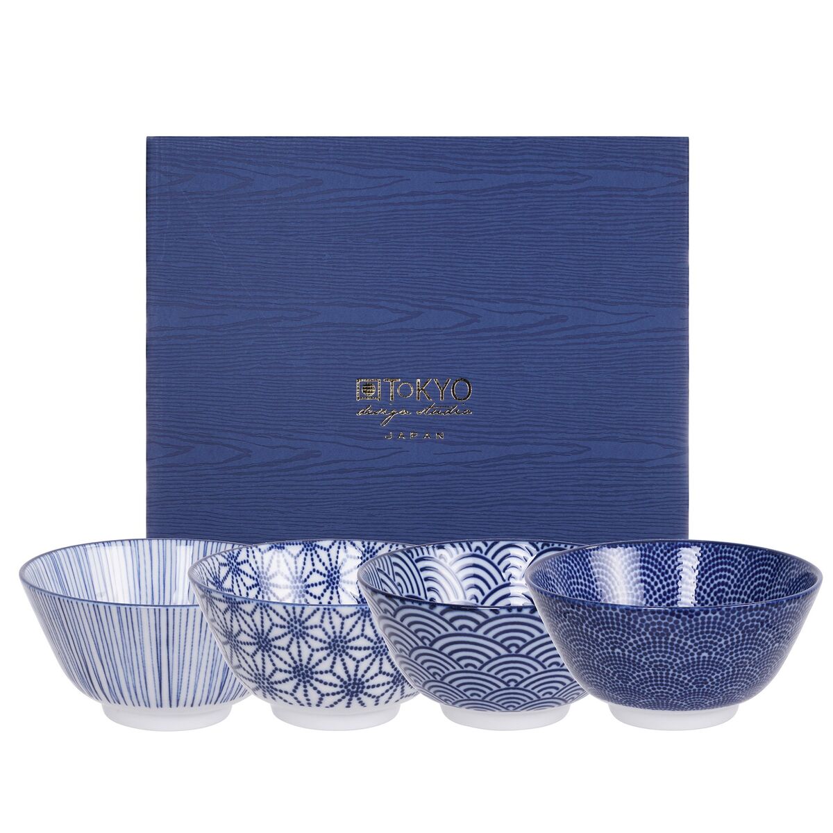 Nippon Blue skål 12 cm, 4 stk