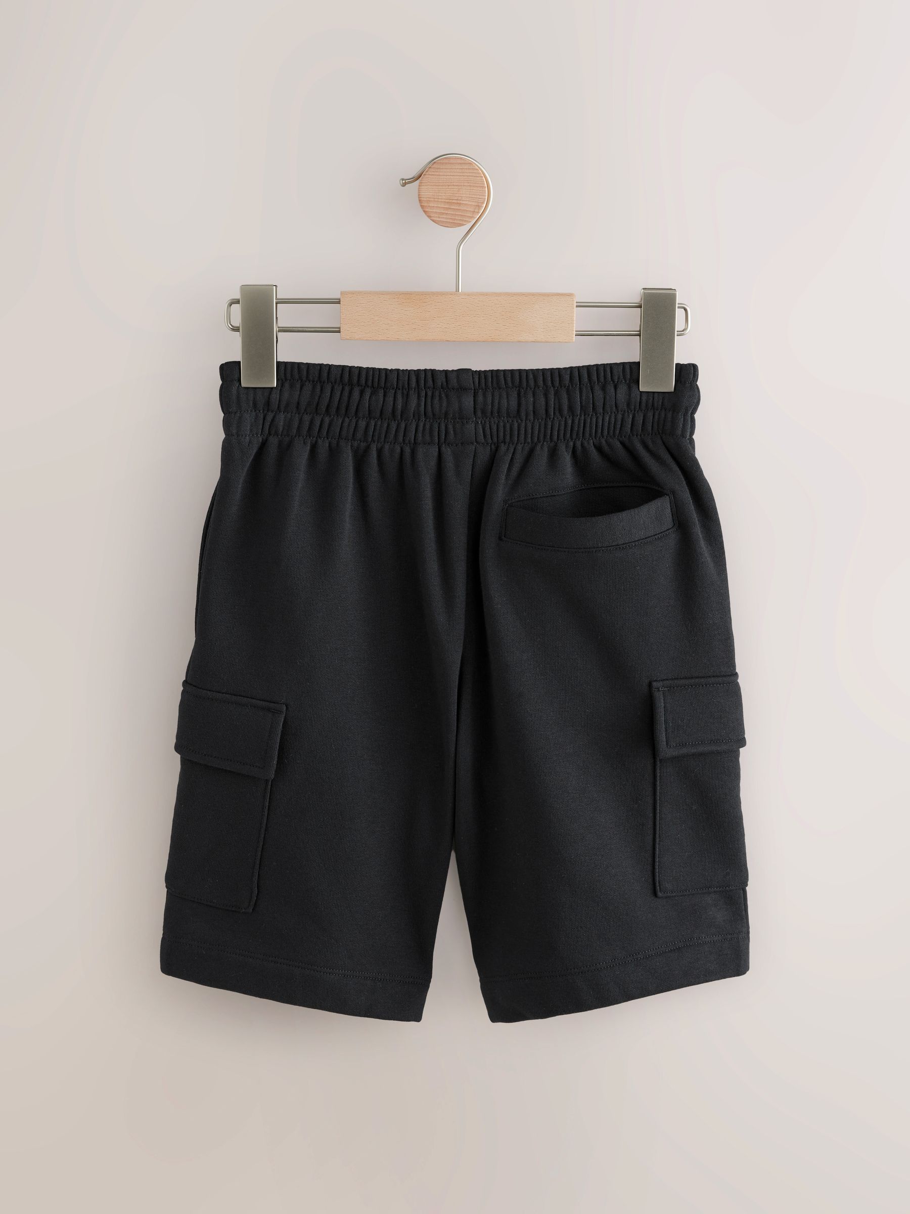 Zwart - Cargo jersey short (3-16 jr)