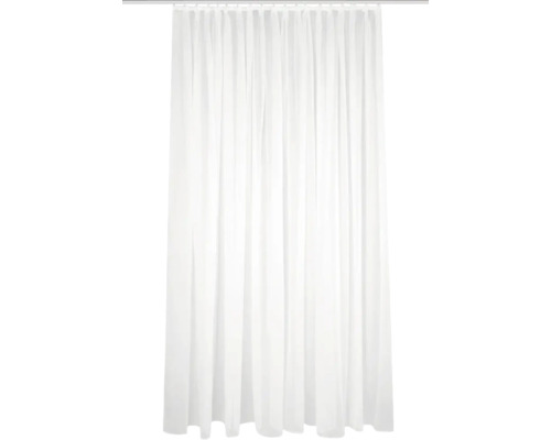 Gordijn met plooiband Sablio uni wit licht glanzend 225x300 cm