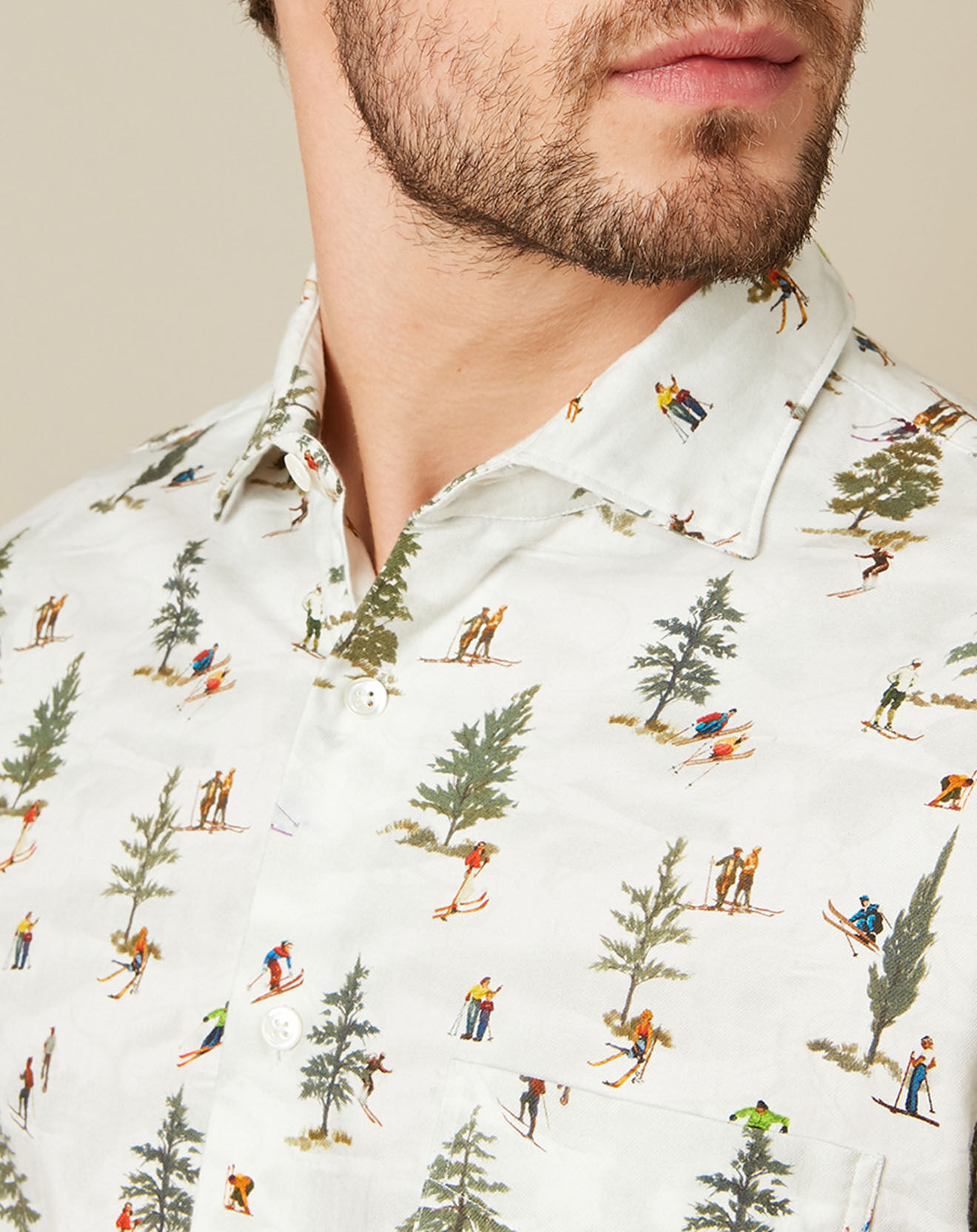 Hartford Chemise Regular Penn imprimée blanc