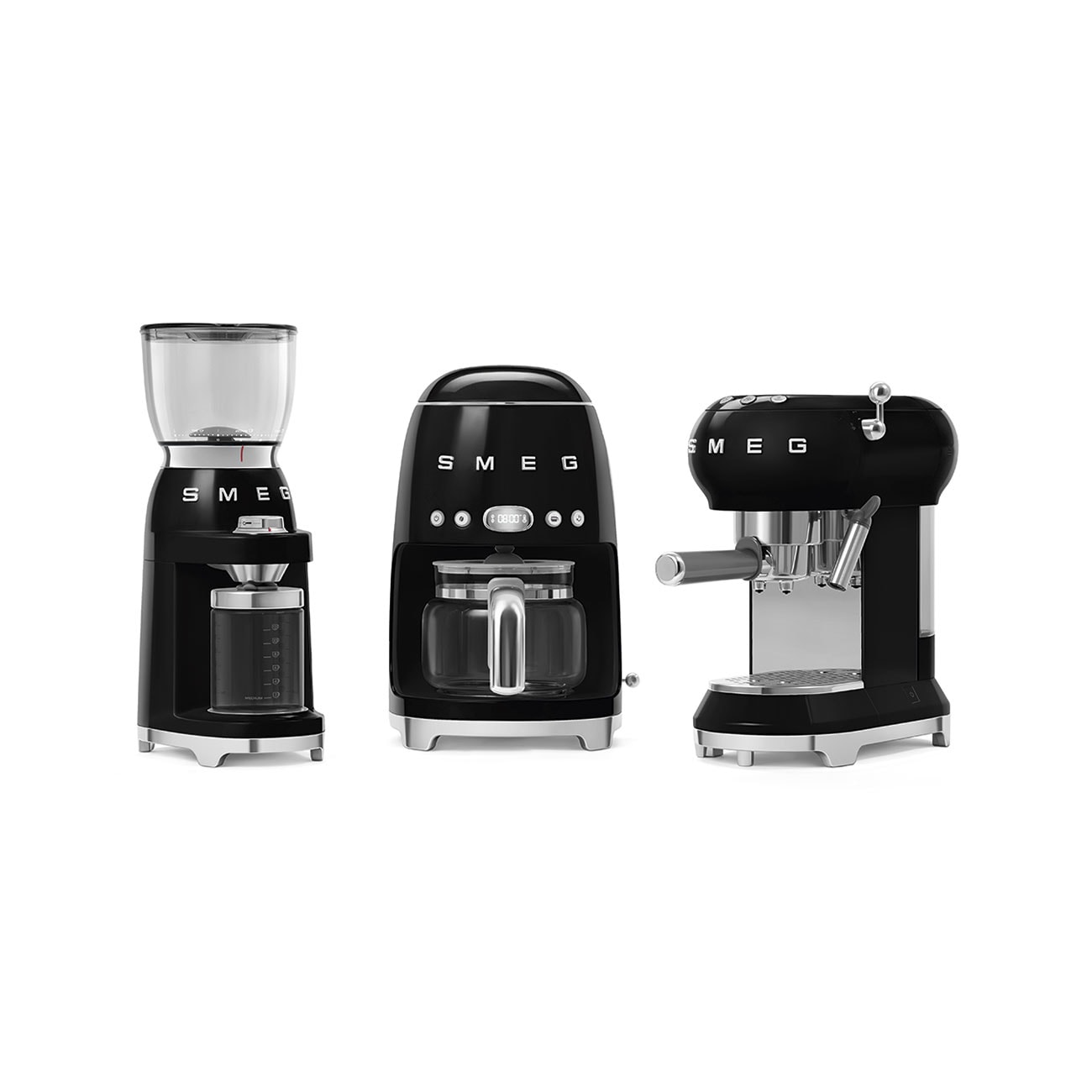 SMEG Kaffeemühle schwarz 50's Style elektrisch