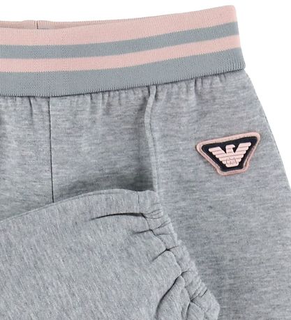Emporio Armani Hosen - Grau Meliert m. Rosa