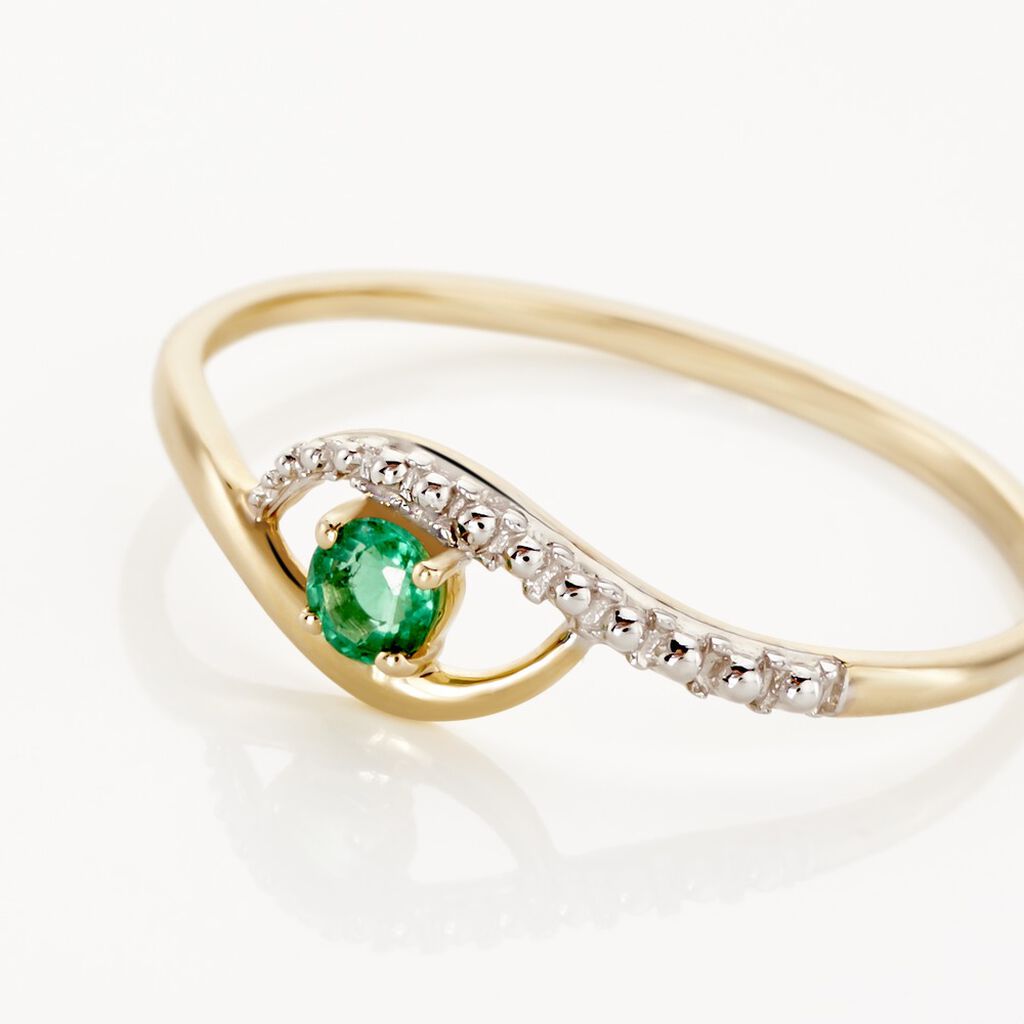 Bague Or Jaune Karmele Emeraude