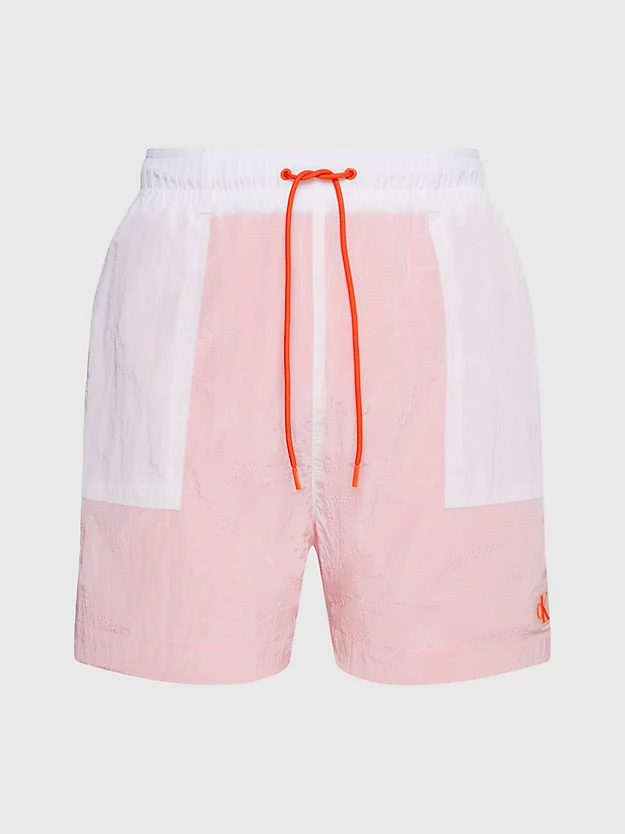 Calções de banho CK Monogram tamanho médio com cordão