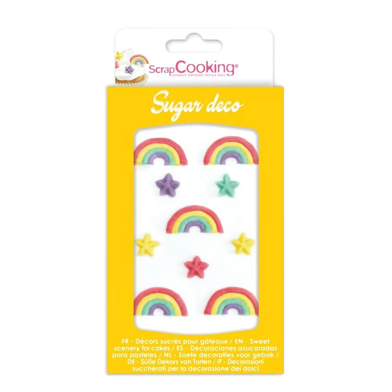 Décors sucrés arc-en-ciel Scrapcooking