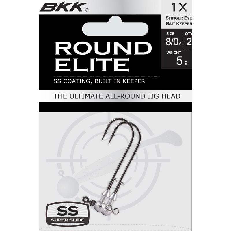 Tête Plombée Bkk Round Elite Stinger Eye Bait Keeper