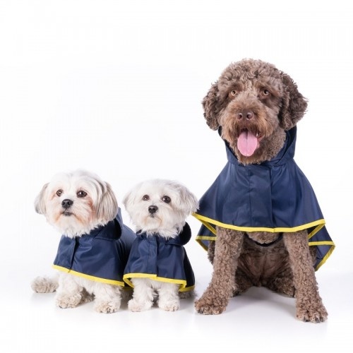 Capa de chuva Groc Groc para cães na cor azul marinho