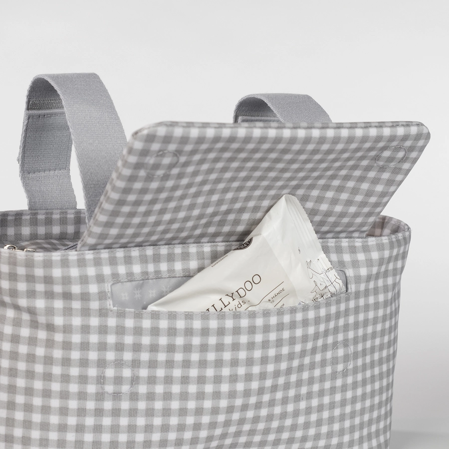 Walking Mum Organisationstasche I Love Vichy grau