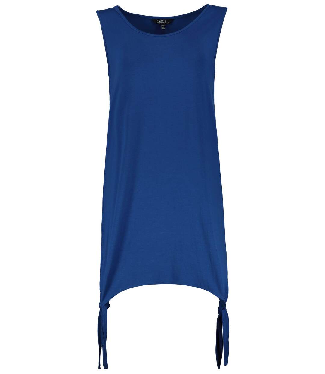 ULLA POPKEN Chemise de nuit avec nœud décoratif sans manches bleu clair