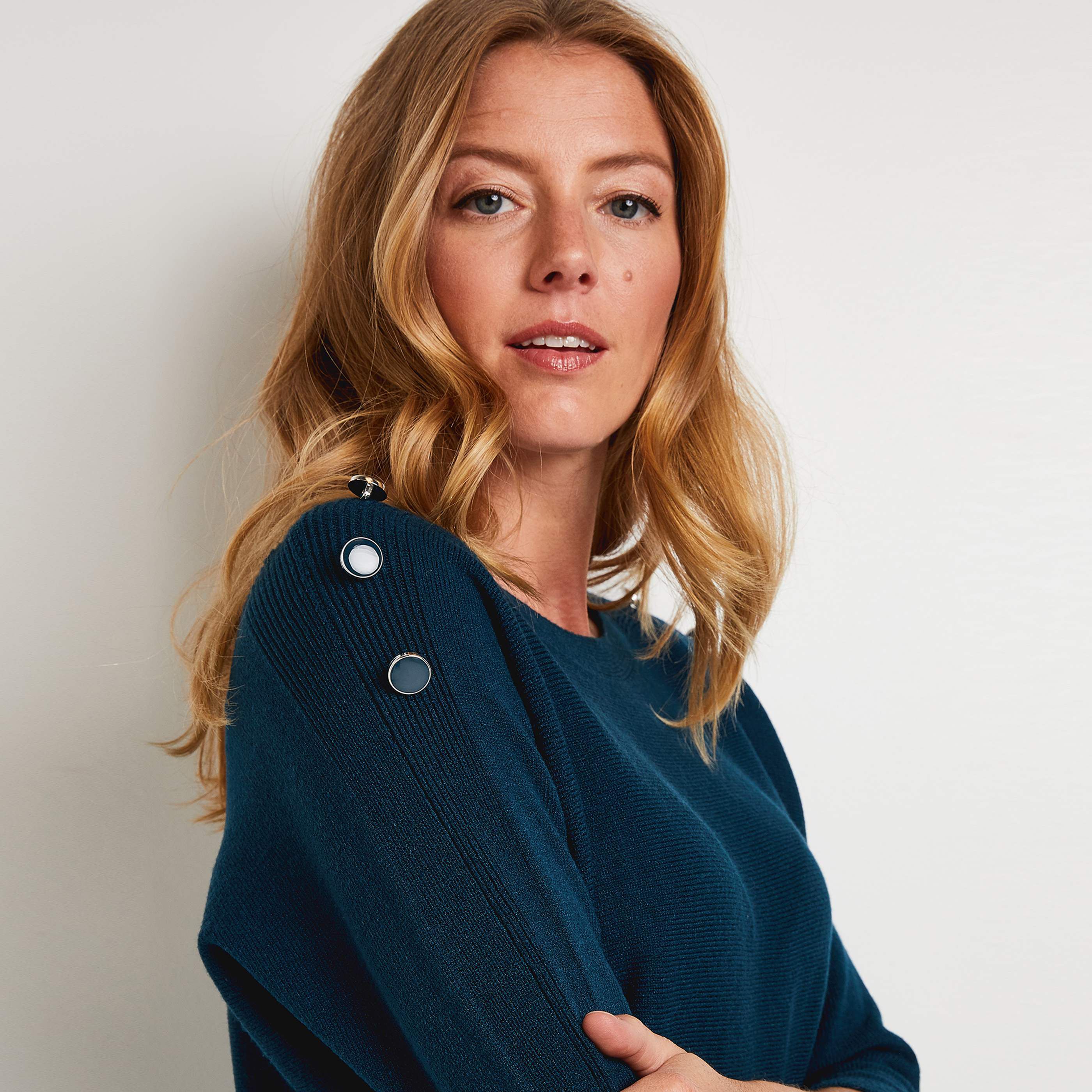 Pull manches 3/4 femme - BLEU