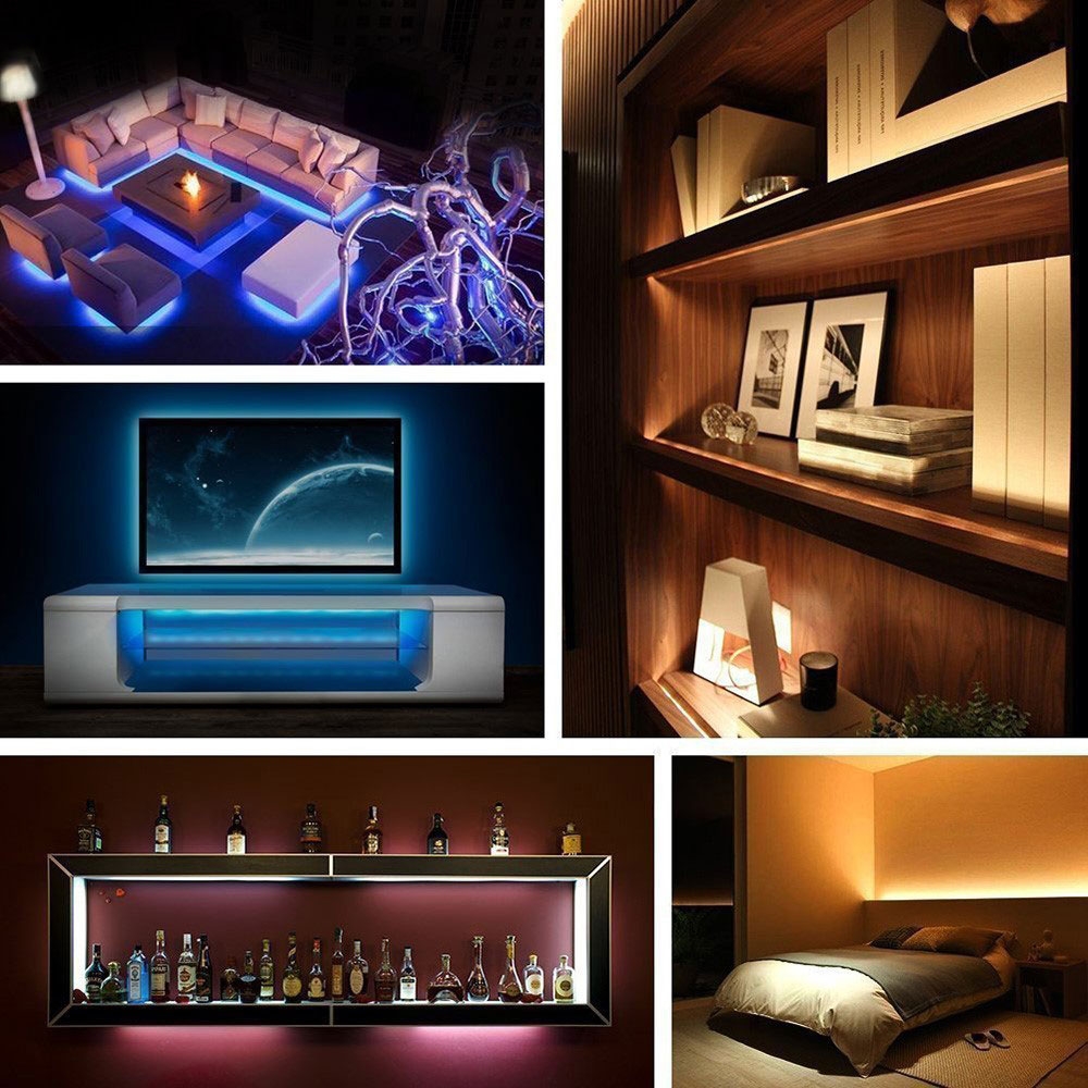 (3m) 180 LED's Licht Streifen Leiste RGB Lampen Lichterkette TV Hintergrundbeleuchtung IP65   Fernbedienung