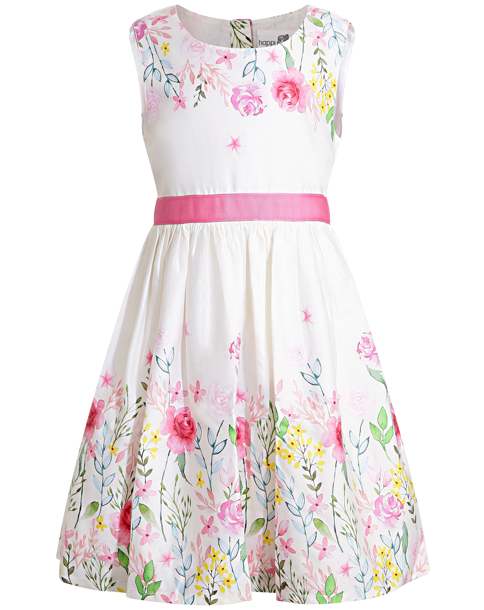 Kleid SPRING FLOWERS ärmellos in ecru