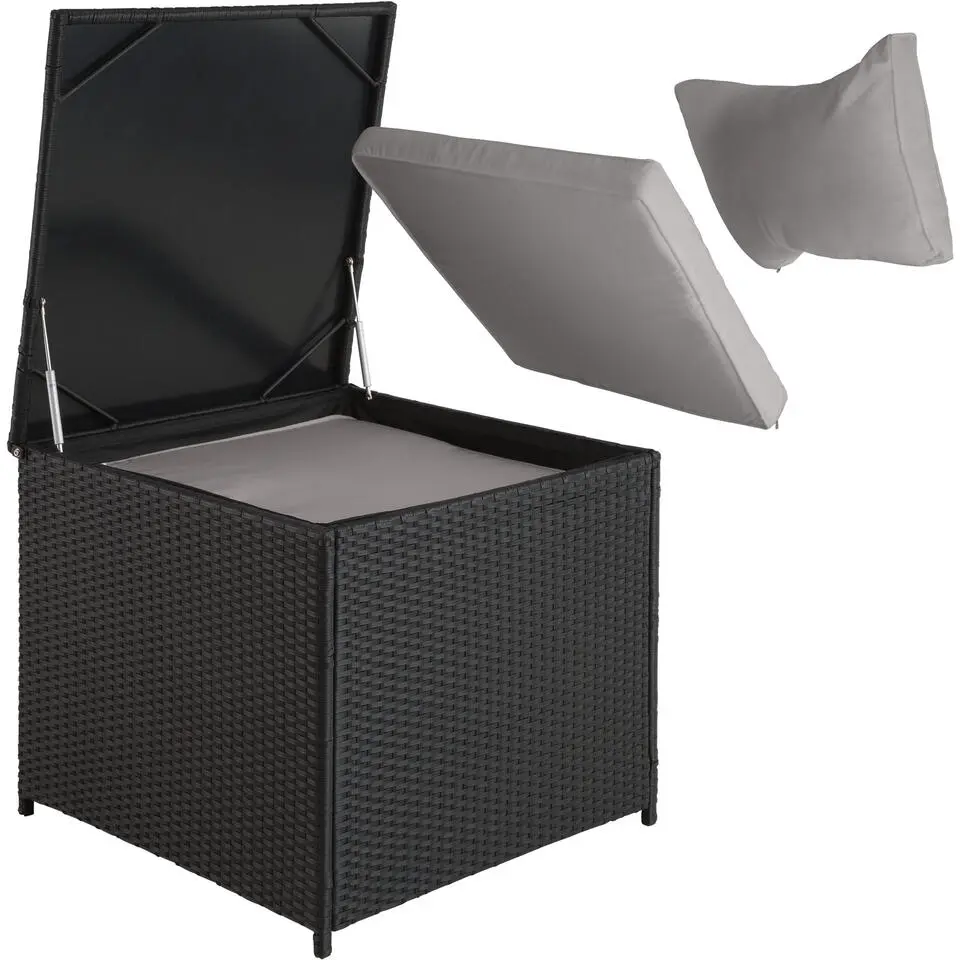 tectake - Loungeset Siena - wicker - zwart