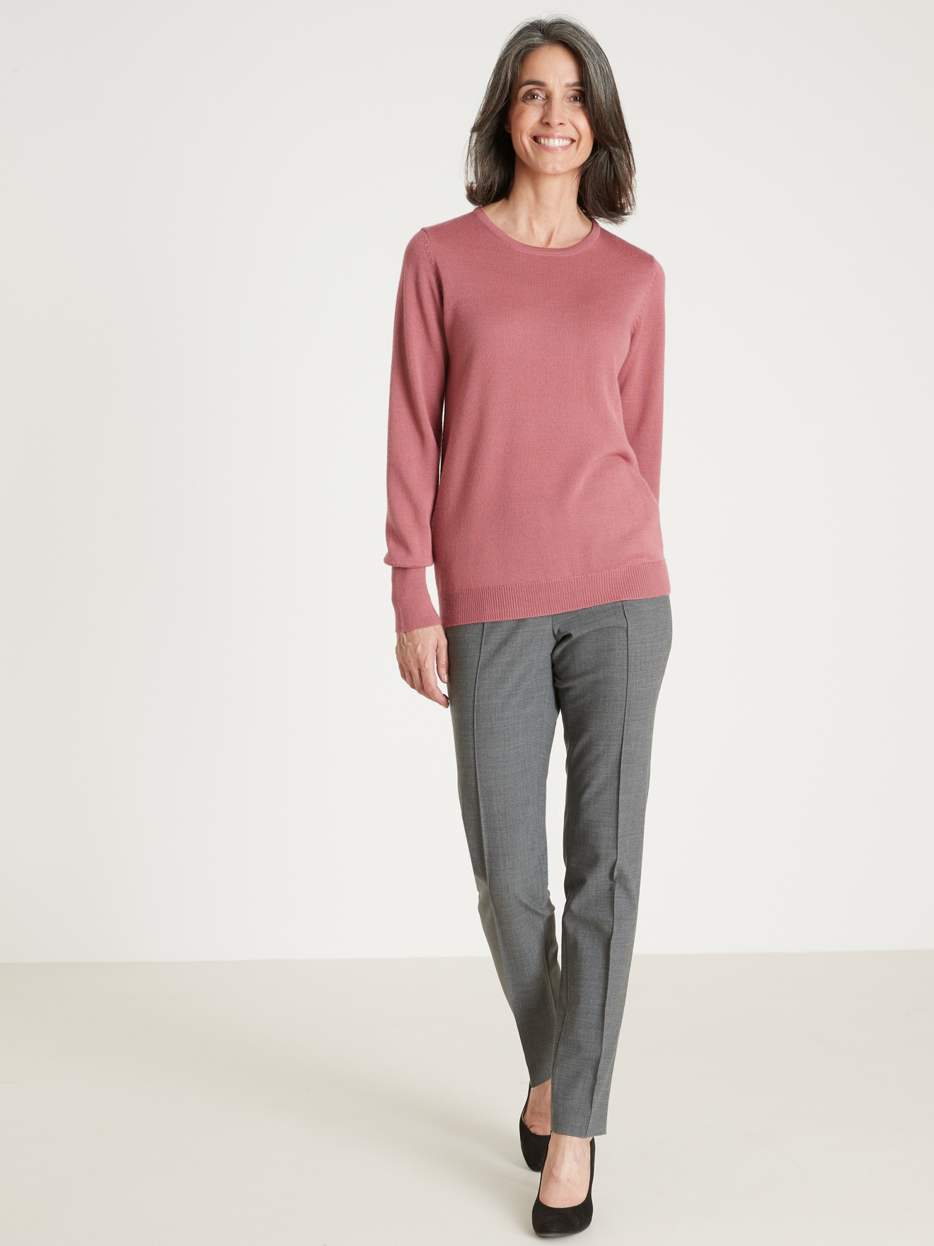 Pull encolure ronde 50% laine mérinos