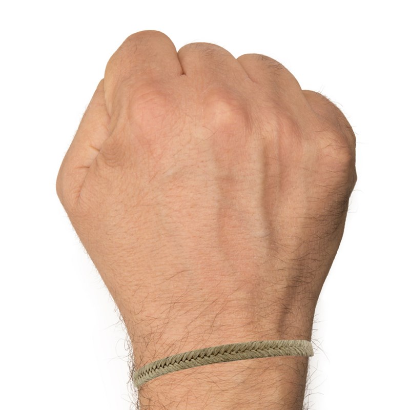 Bracelet Homme Tresse en Jute Fil Bleu et Rouge - taille 19 cm