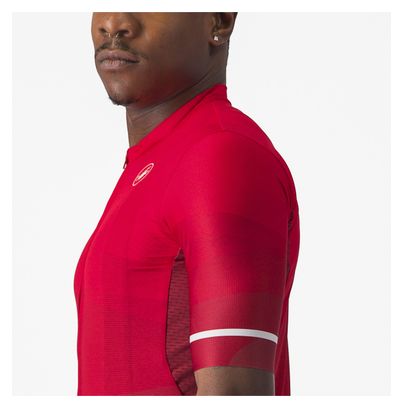 Maillot Manches Courtes Castelli Orizzonte Rouge