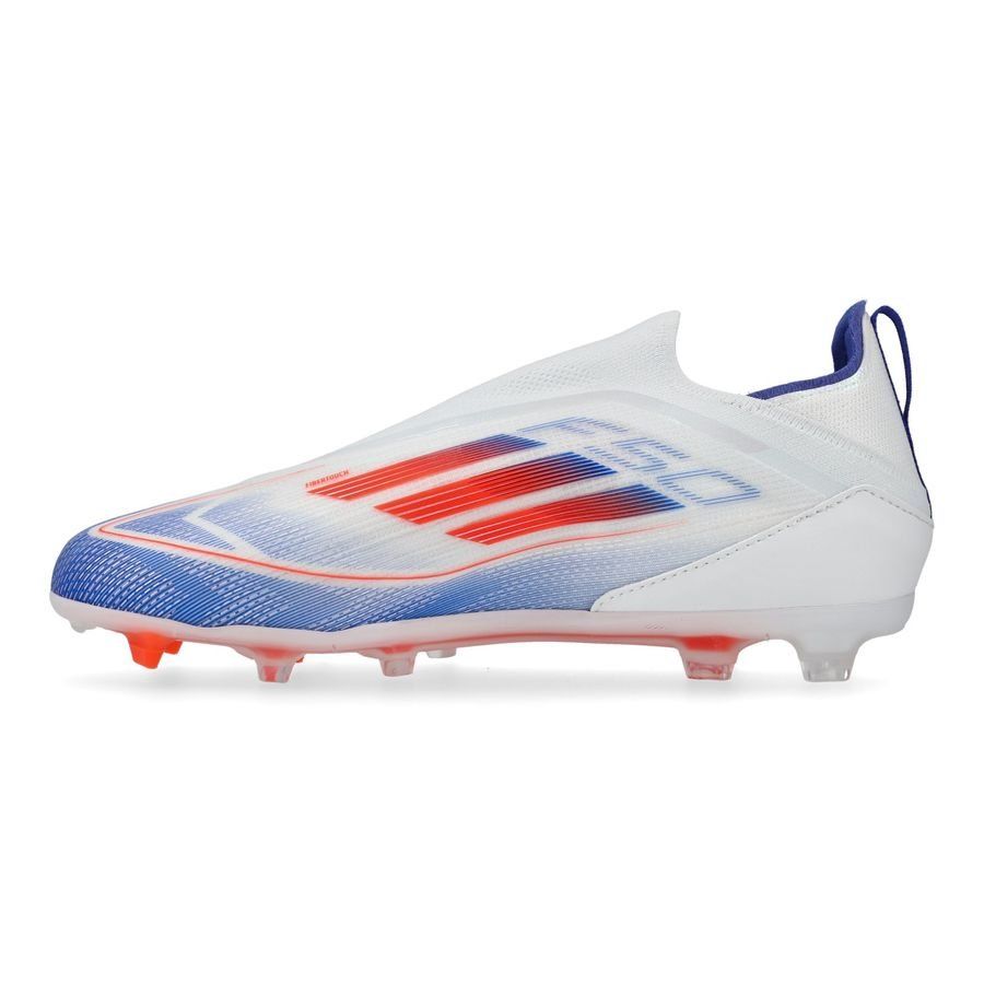adidas F50 Pro Laceless FG Advancement - Blanc/Rouge/Bleu Enfant