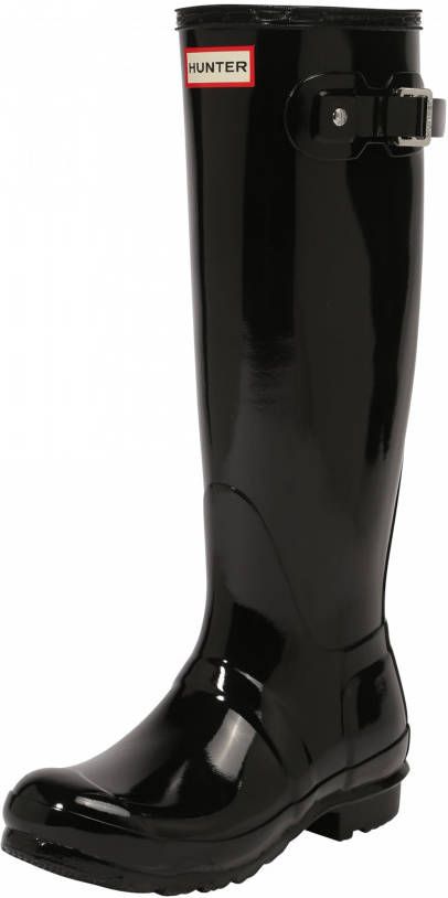 Hunter Boots & laarzen Womens Original Tall Gloss Boot Black in zwart