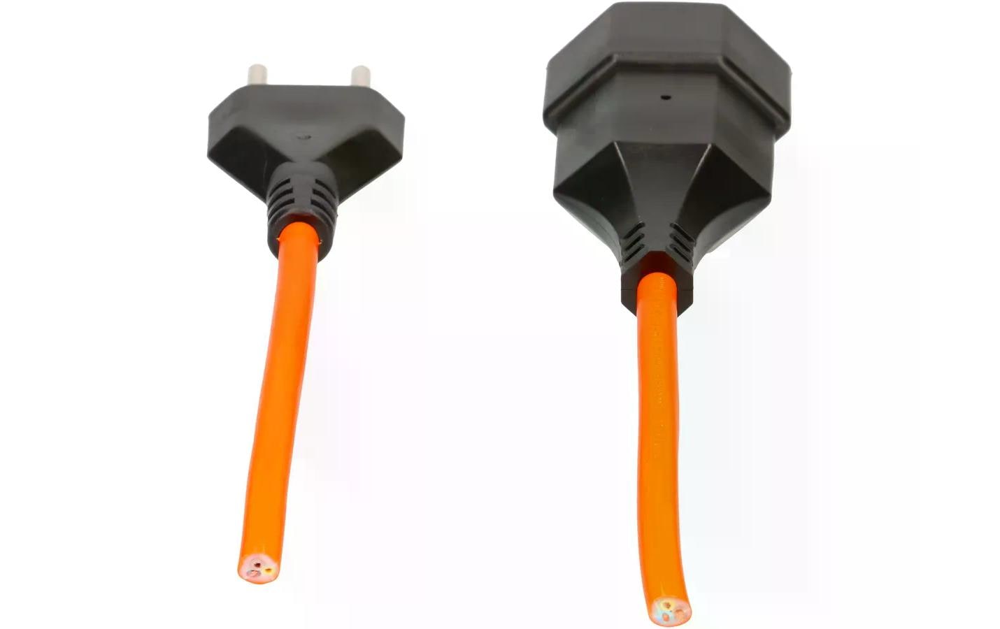 Verlängerungskabel 25 m T13 - T12, Orange25 m langes Verlängerungskabel mit T12-Stecker und T13-Kupplung