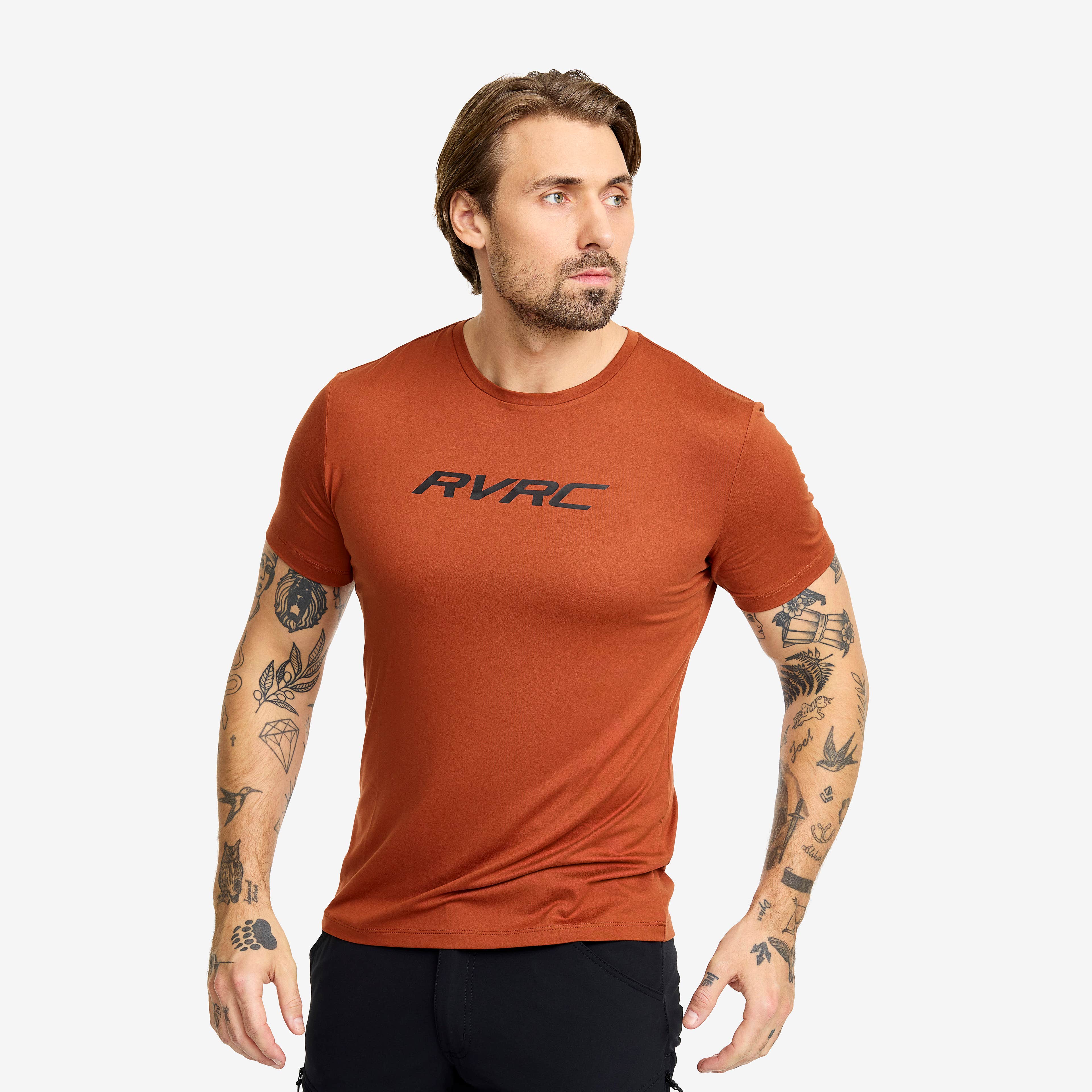 Mission Logo Slim Fit T-shirt Herre Rusty Orange