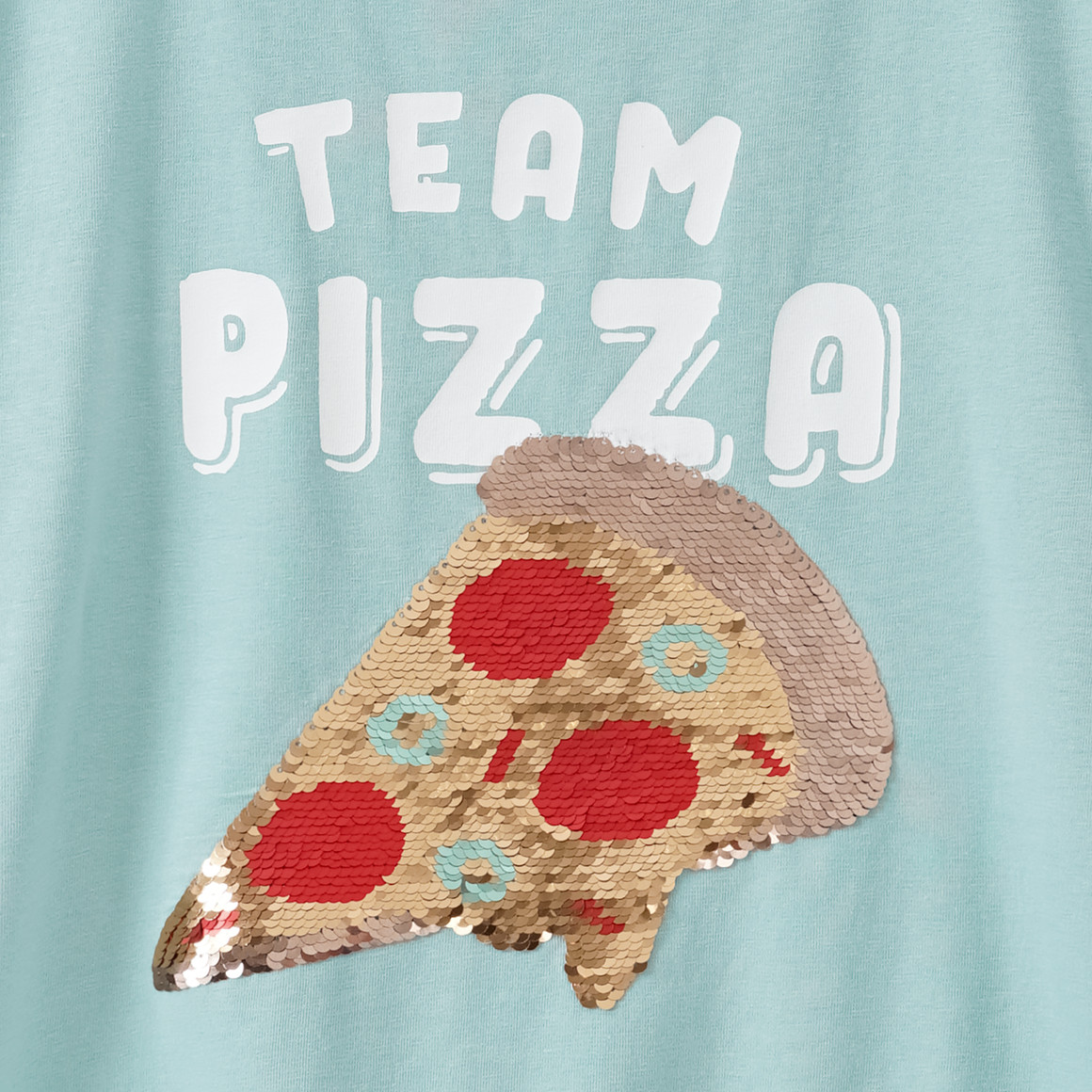 Yigga Jungen T-Shirt mit Wendepailletten helltürkis