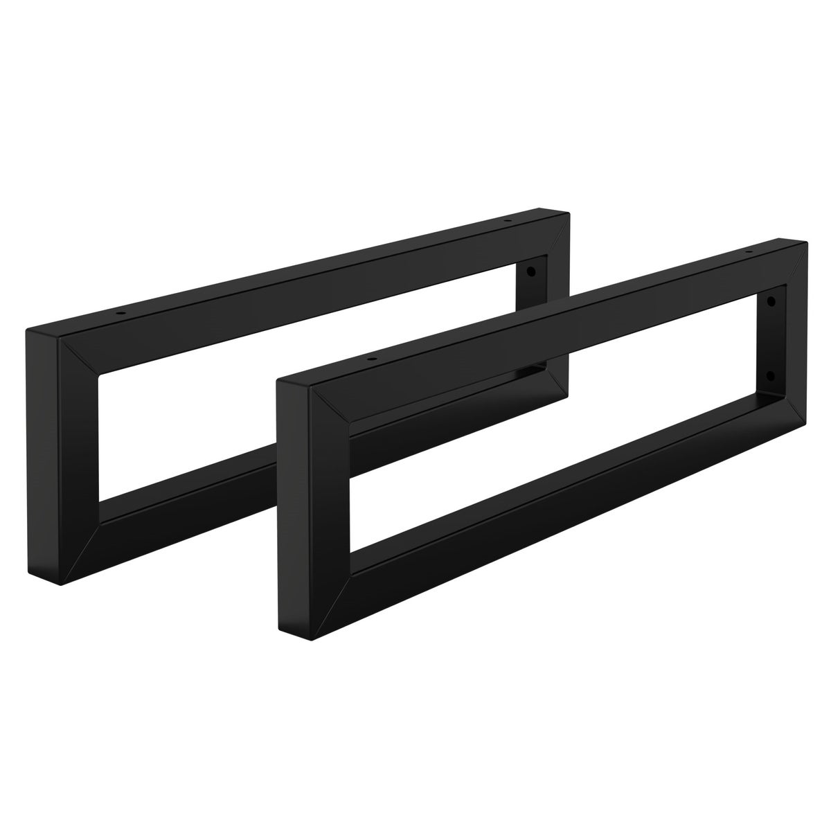 ML-Design 2-delige set wandgemonteerde wastafelconsoles, 500x150 mm, zwart, staal, design wastafeldrager, wandgemonteerde onderconsole voor wastafelblad, consoledrager, plankdrager, plankhouder, handdoekhouder