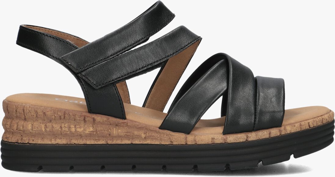 zwarte gabor sandalen met hak 702.2
