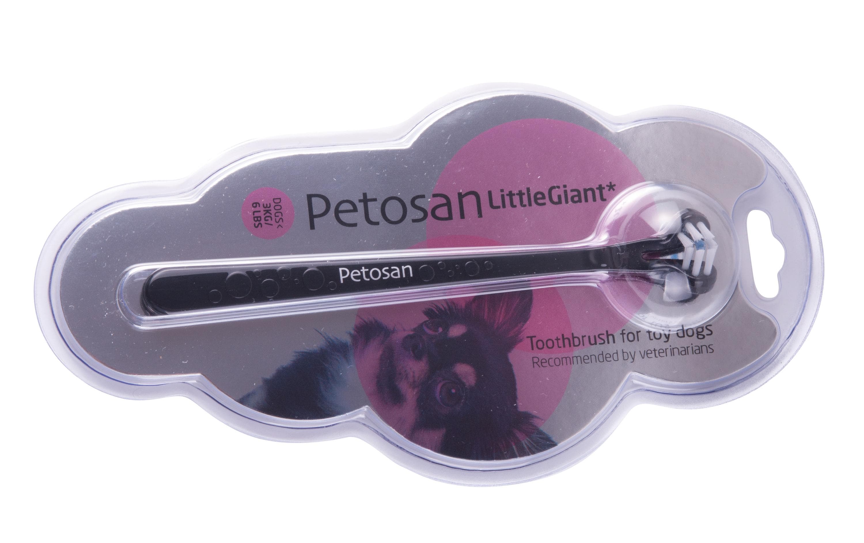 Hunde-Zahnbürste LittleGiant für Hunde & KatzenDoppelkopfzahnbürste für Kleinsthunde und Katzen