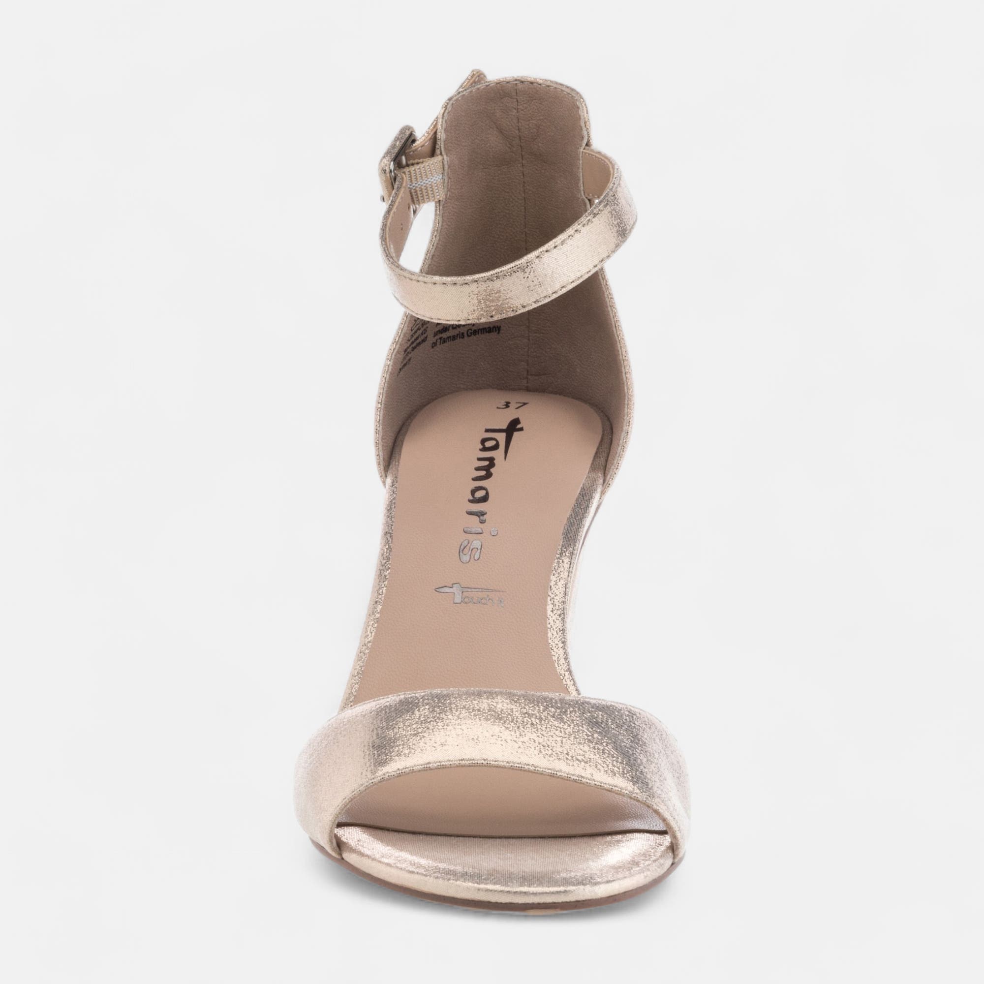 Nu-pieds à talon Femme or