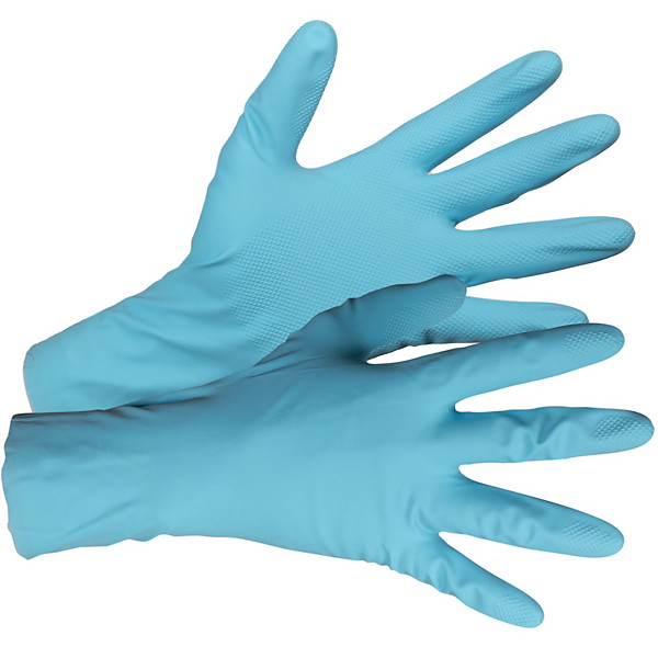 Gants de ménage Mapa Vital 117 bleus taille 9, lot de 10 paires