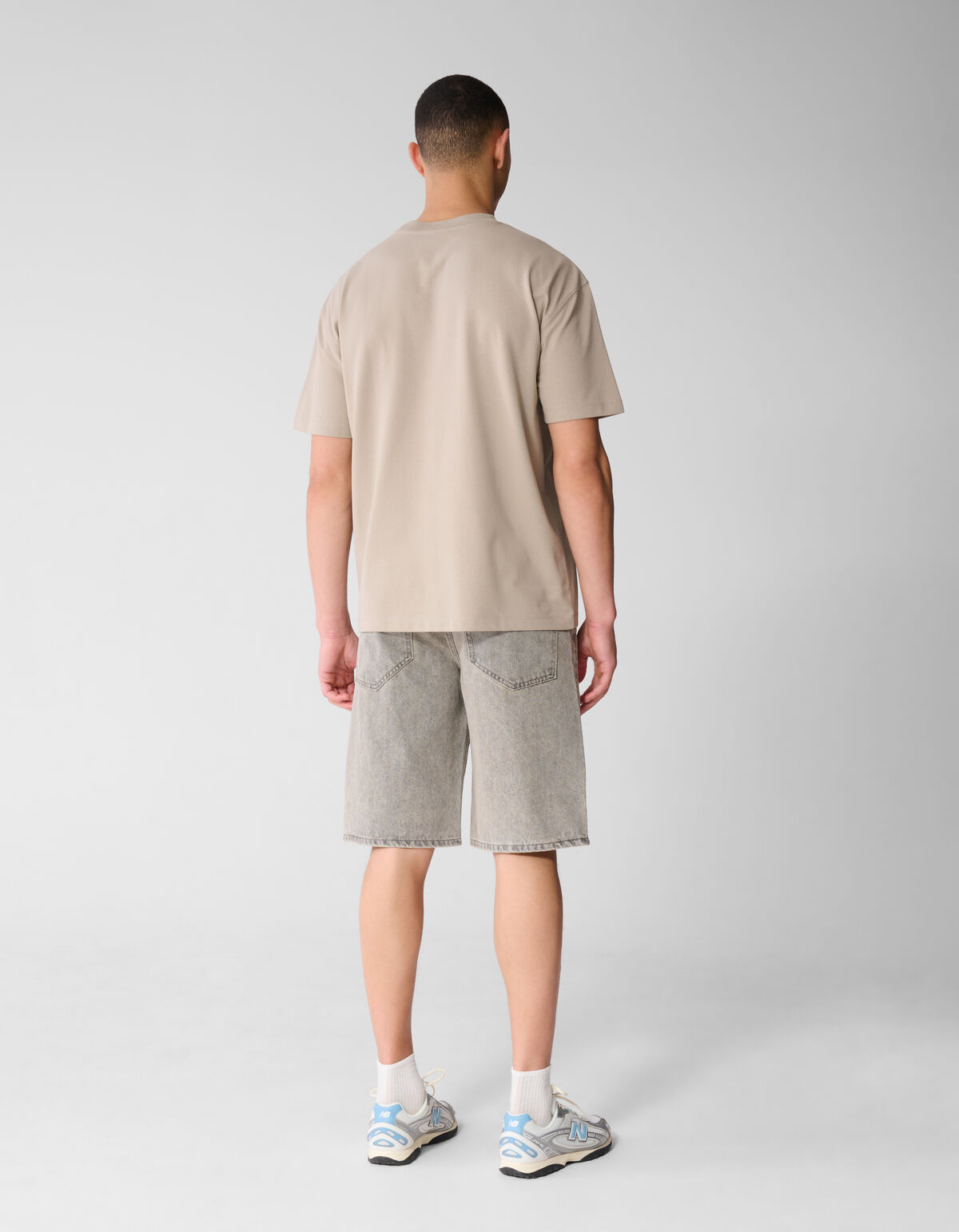 Grafische Tekst T-shirt Lichtbruin
