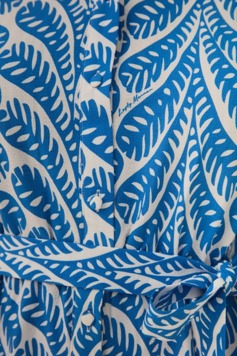 Lofty Manner blauwe dames jurk