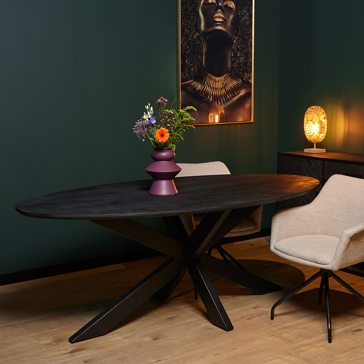 Ovale Eettafel Rijn Maat 180