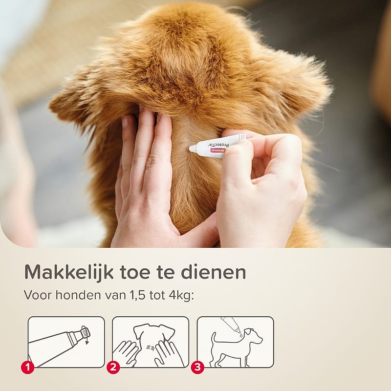 Beaphar ProtecTix Hond 4 pipetten | Tot 4 kg - 4 pipetten | 15204.1
