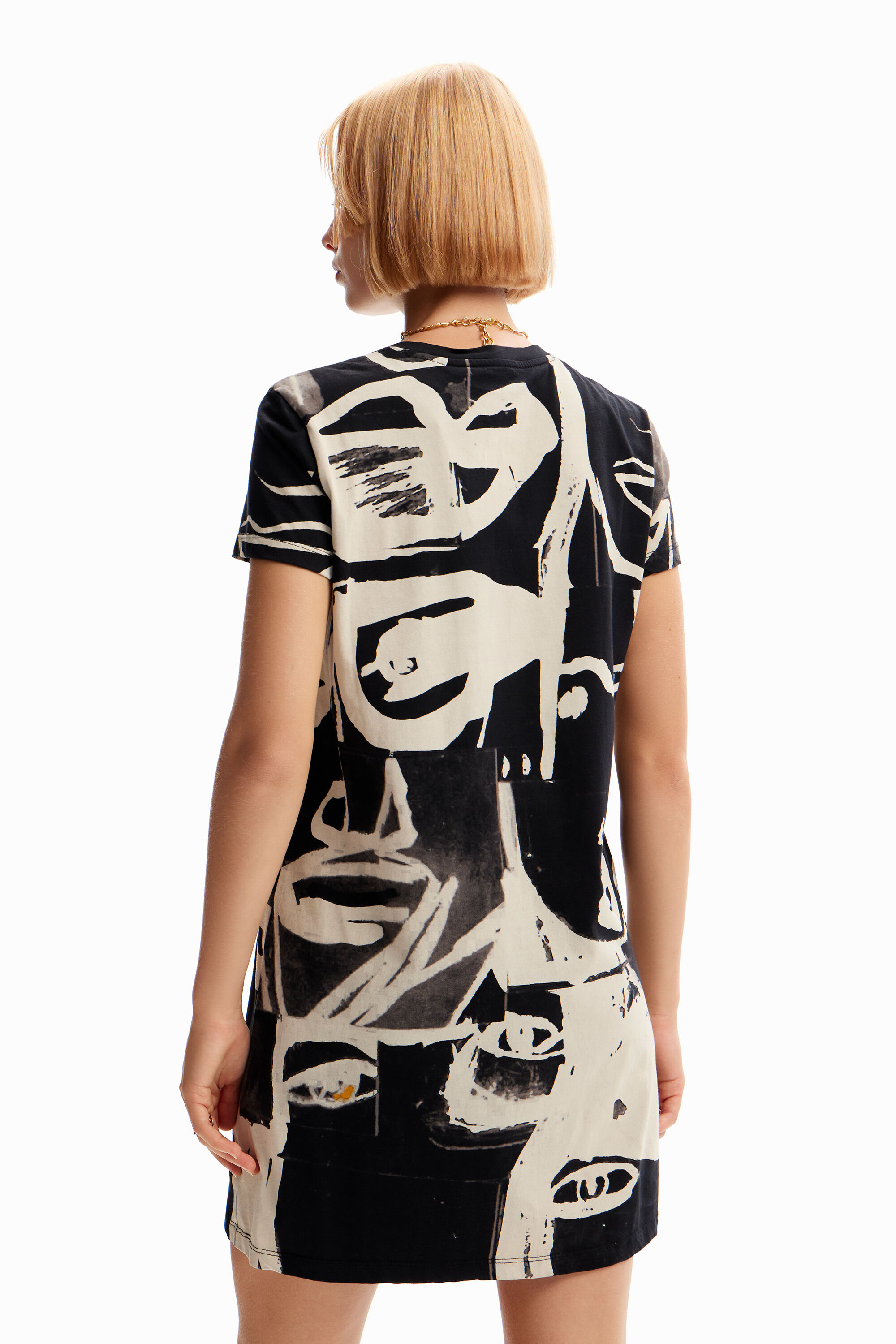 Mini-robe t-shirt visages