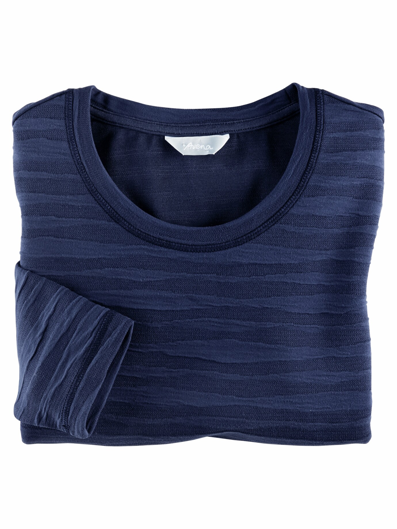 Rundhals-Shirt Strukturmuster