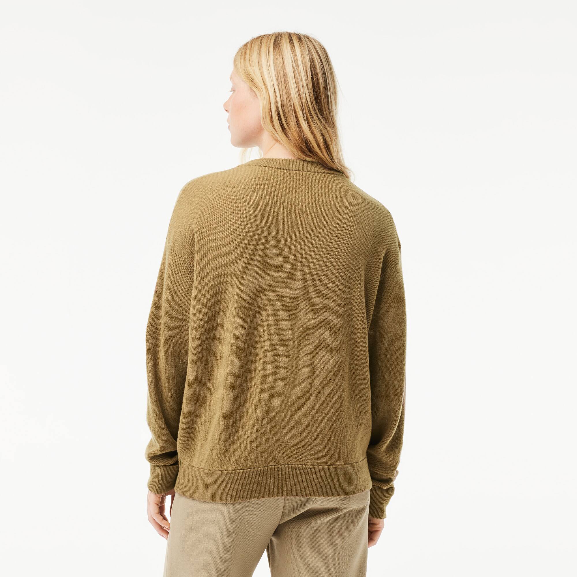 Damen LACOSTE Pullover mit V-Ausschnitt Pullover - Braun - Lacoste - Damen