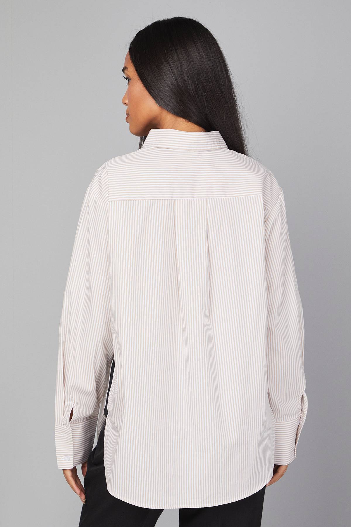 Wallis Chemise à Bandes Latérales avec Poche Rayée