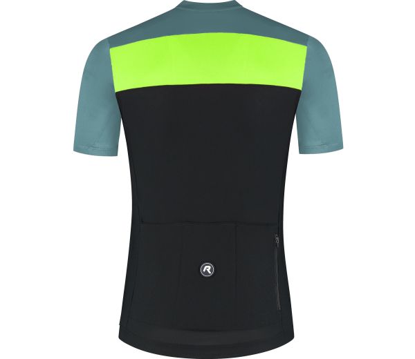 Rogelli Core Block Cykeltrøje, Black/Green/Yellow