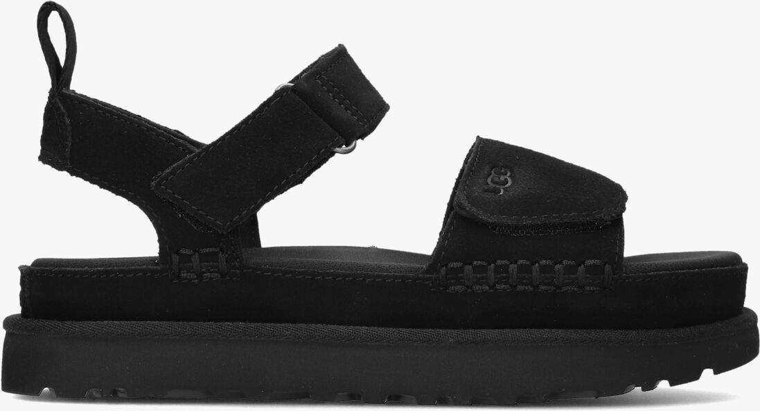 zwarte ugg platte sandalen w goldenstar