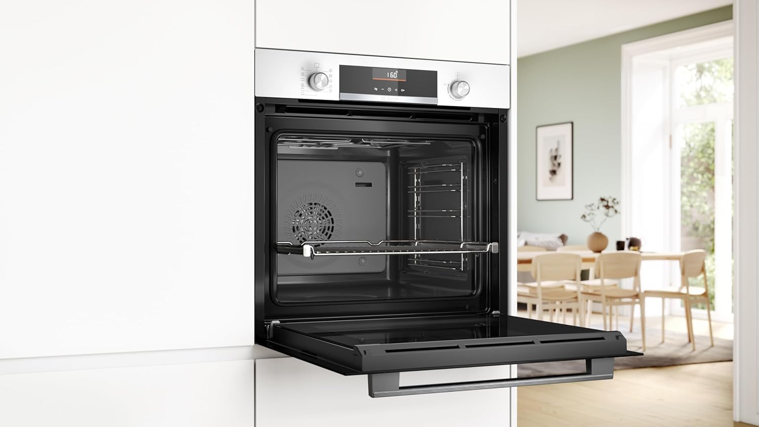 Bosch - Backofen, Serie 6, AirFry-Funktion, vorprogrammierte Rezepte, weiß, HBG536EW4