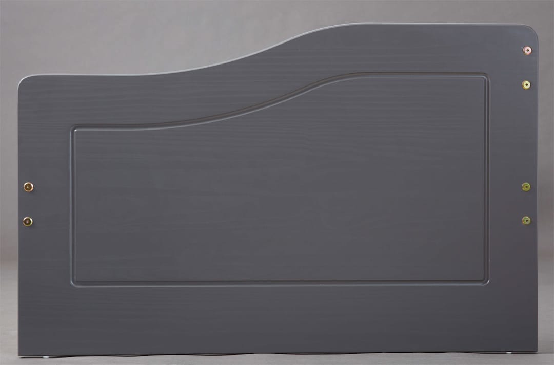 Stauraum-/Funktionsbett Dan 90 x 200 cm Kiefer massiv grau lackiert