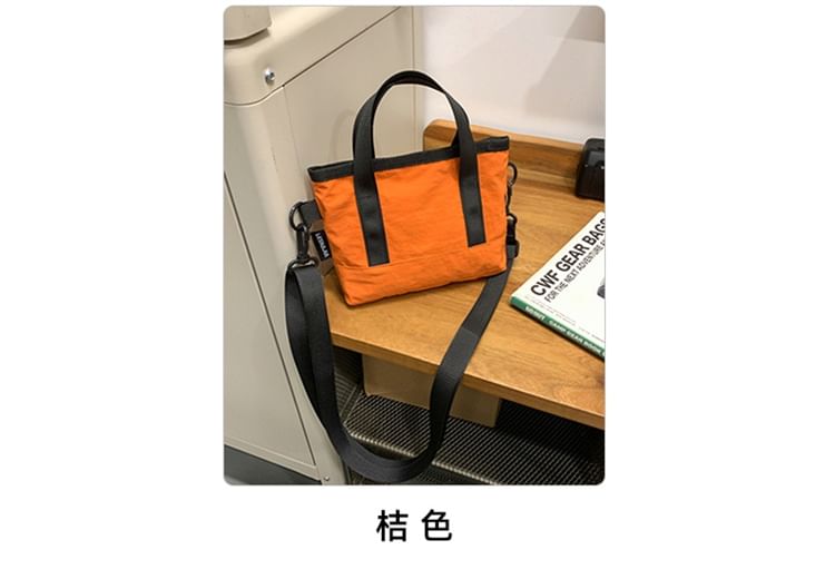 Hikuozy - Paneel Nylon Crossbody Tas