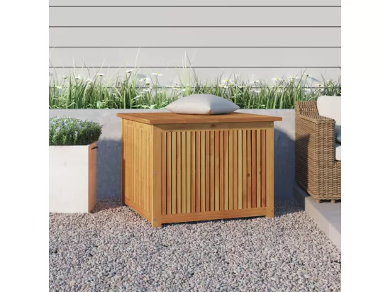 Boîte de rangement de jardin 75x75x58 cm bois massif d'acacia