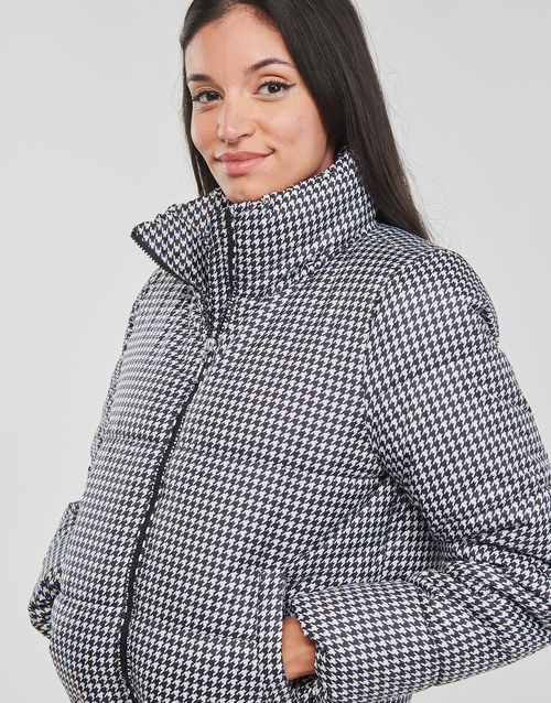 Only - ONLTABITTA CHECK SHORT PUFFER CC OTW - Noir / Blanc