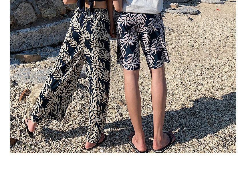 Salanghae - Koppel-matching tankinitop met korte mouwen / printbroek / shorts / set