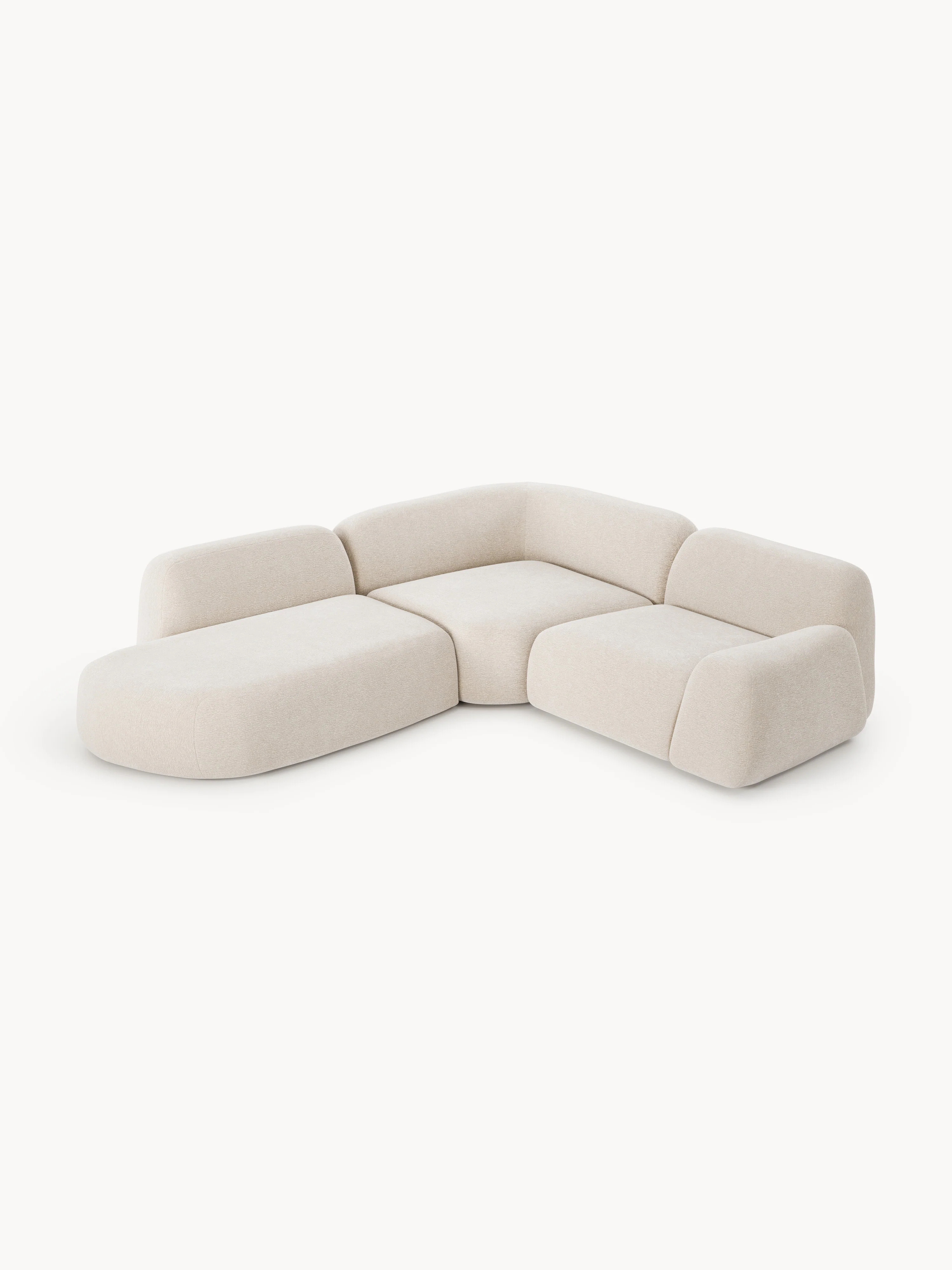 Modulaire hoekbank Wolke (4-zits) met chaise longue
